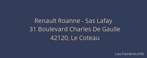 Renault Roanne - Sas Lafay