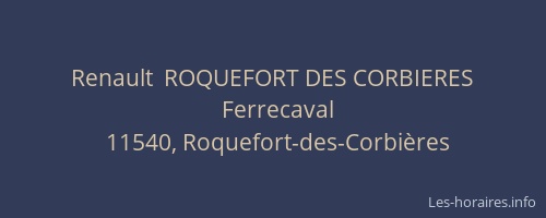 Renault  ROQUEFORT DES CORBIERES