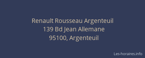 Renault Rousseau Argenteuil
