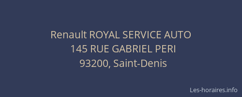 Renault ROYAL SERVICE AUTO