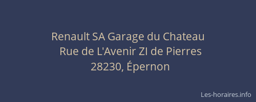 Renault SA Garage du Chateau