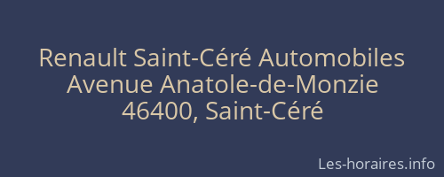 Renault Saint-Céré Automobiles