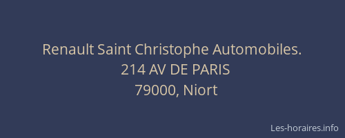 Renault Saint Christophe Automobiles.