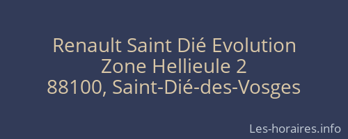 Renault Saint Dié Evolution
