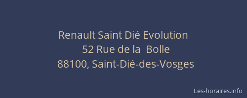 Renault Saint Dié Evolution