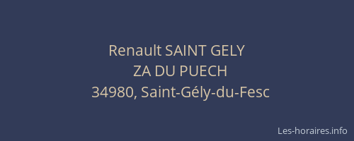 Renault SAINT GELY