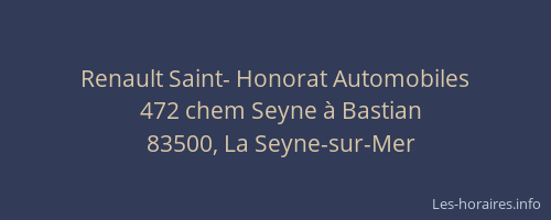 Renault Saint- Honorat Automobiles