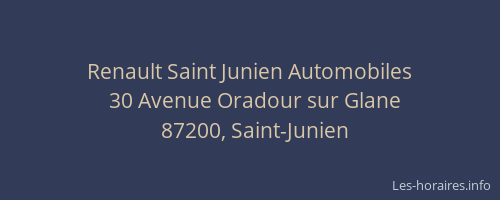 Renault Saint Junien Automobiles