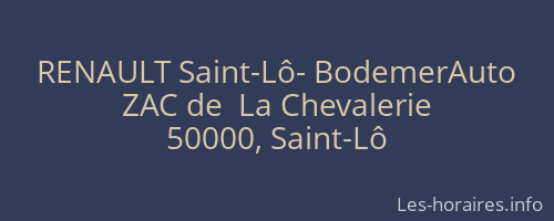 RENAULT Saint-Lô- BodemerAuto