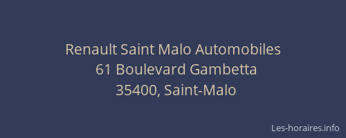 Renault Saint Malo Automobiles