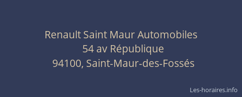 Renault Saint Maur Automobiles