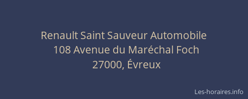 Renault Saint Sauveur Automobile