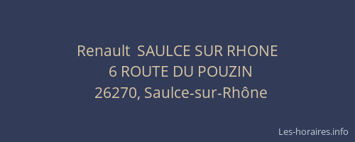 Renault  SAULCE SUR RHONE