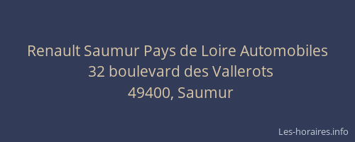 Renault Saumur Pays de Loire Automobiles