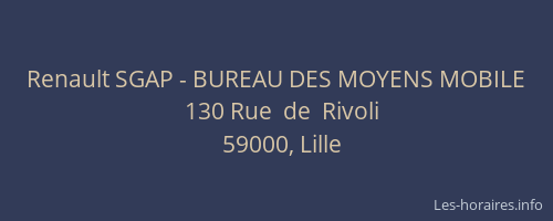 Renault SGAP - BUREAU DES MOYENS MOBILE