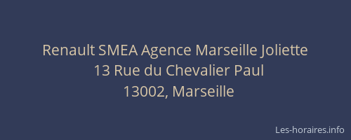 Renault SMEA Agence Marseille Joliette