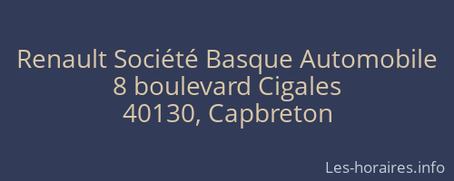 Renault Société Basque Automobile