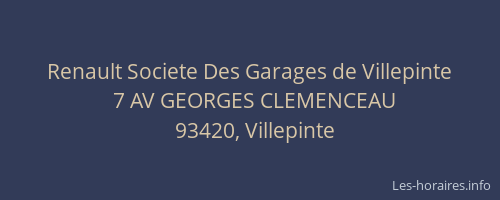 Renault Societe Des Garages de Villepinte