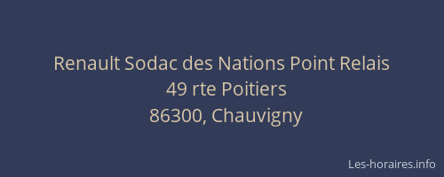 Renault Sodac des Nations Point Relais