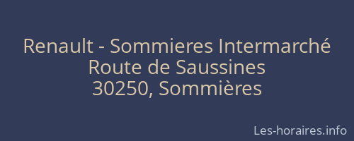 Renault - Sommieres Intermarché