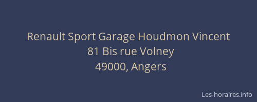 Renault Sport Garage Houdmon Vincent