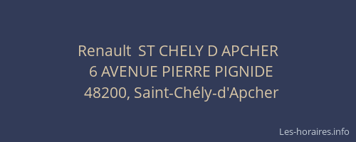 Renault  ST CHELY D APCHER