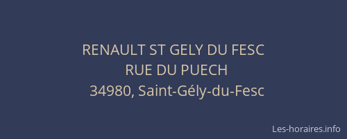 RENAULT ST GELY DU FESC