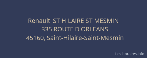 Renault  ST HILAIRE ST MESMIN