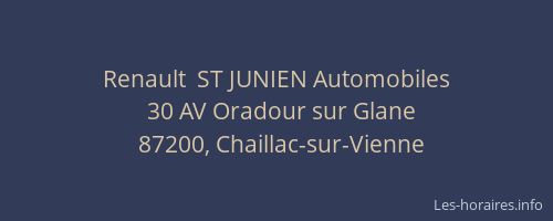 Renault  ST JUNIEN Automobiles