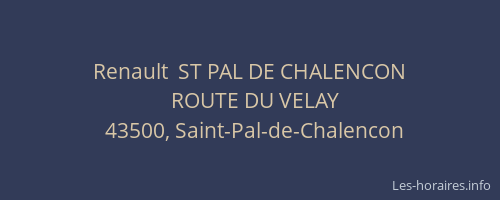 Renault  ST PAL DE CHALENCON