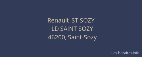 Renault  ST SOZY