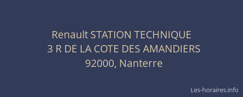 Renault STATION TECHNIQUE