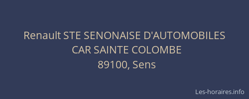 Renault STE SENONAISE D'AUTOMOBILES
