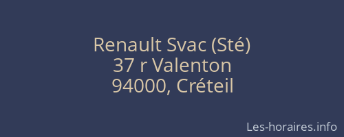Renault Svac (Sté)