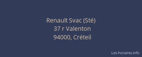 Renault Svac (Sté)