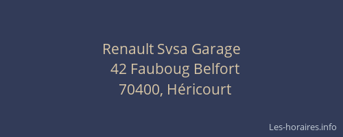 Renault Svsa Garage