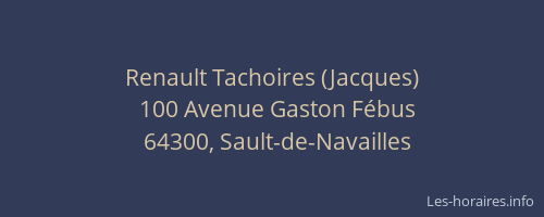 Renault Tachoires (Jacques)