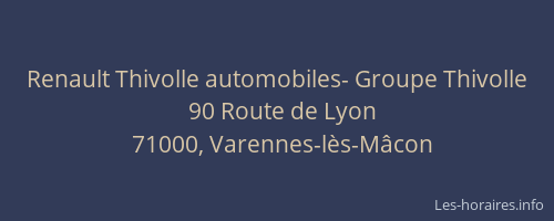 Renault Thivolle automobiles- Groupe Thivolle