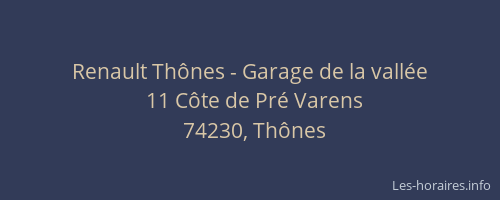 Renault Thônes - Garage de la vallée