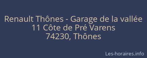Renault Thônes - Garage de la vallée