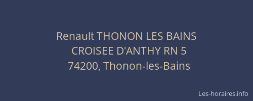 Renault THONON LES BAINS
