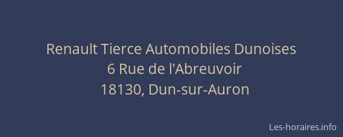 Renault Tierce Automobiles Dunoises