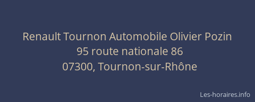 Renault Tournon Automobile Olivier Pozin