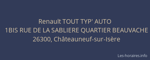 Renault TOUT TYP' AUTO