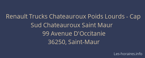 Renault Trucks Chateauroux Poids Lourds - Cap Sud Chateauroux Saint Maur
