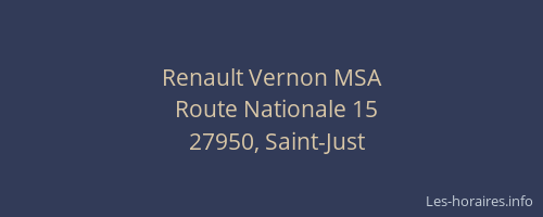Renault Vernon MSA