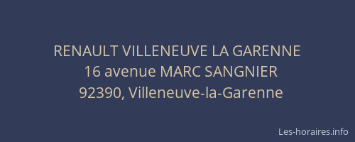 RENAULT VILLENEUVE LA GARENNE