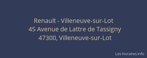 Renault - Villeneuve-sur-Lot