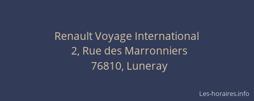 Renault Voyage International