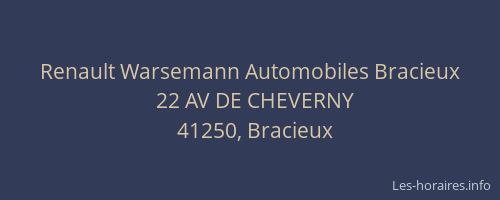 Renault Warsemann Automobiles Bracieux